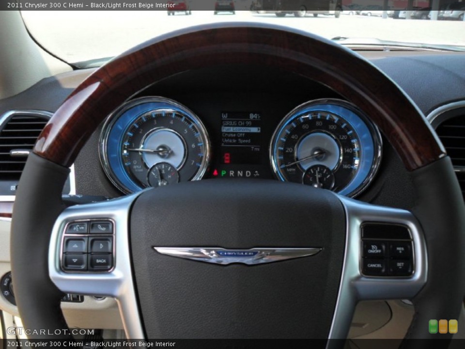 Black/Light Frost Beige Interior Steering Wheel for the 2011 Chrysler 300 C Hemi #50385999