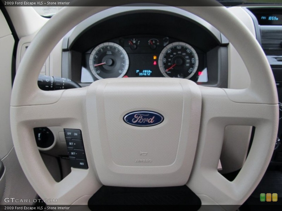 Stone Interior Steering Wheel for the 2009 Ford Escape XLS #50387173