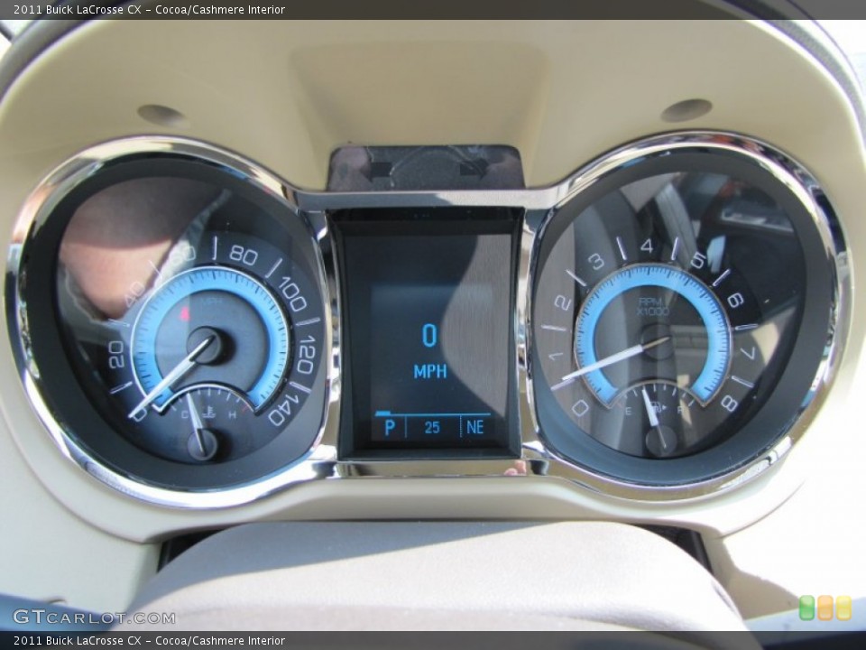 Cocoa/Cashmere Interior Gauges for the 2011 Buick LaCrosse CX #50388921