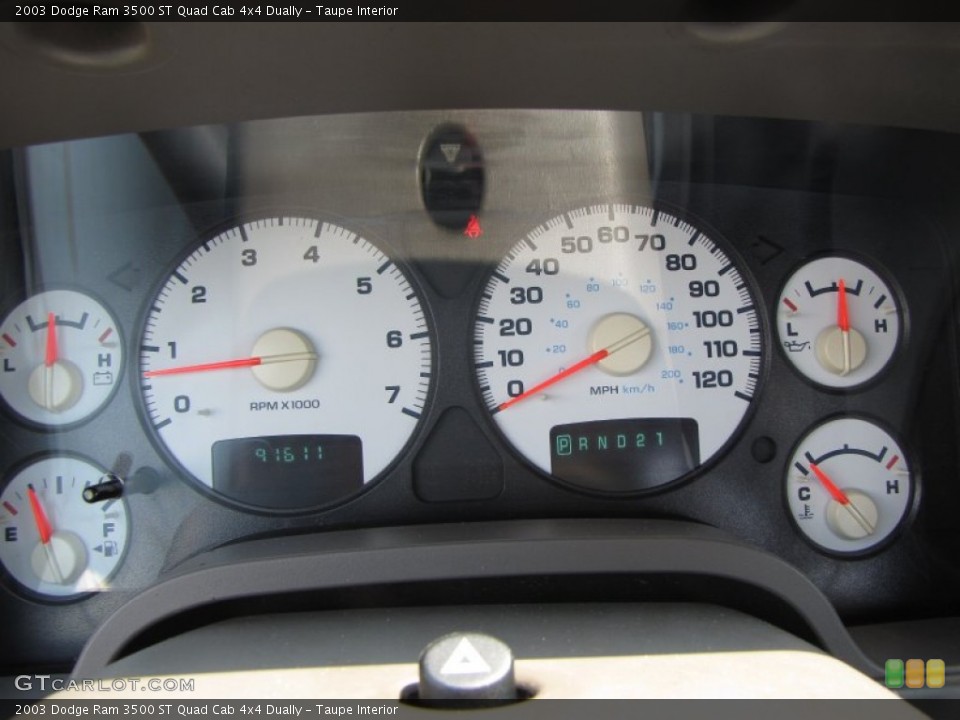Taupe Interior Gauges for the 2003 Dodge Ram 3500 ST Quad Cab 4x4 Dually #50389224