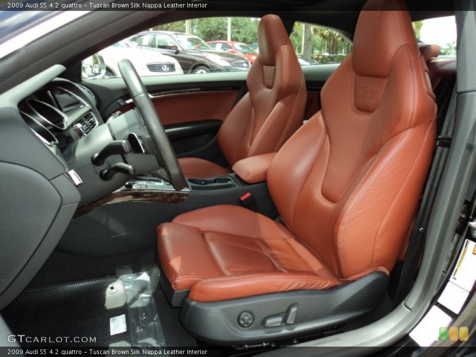 Tuscan Brown Silk Nappa Leather Interior Photo for the 2009 Audi S5 4.2 quattro #50389863