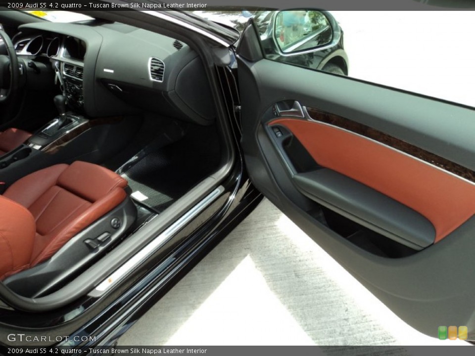 Tuscan Brown Silk Nappa Leather Interior Door Panel for the 2009 Audi S5 4.2 quattro #50389878