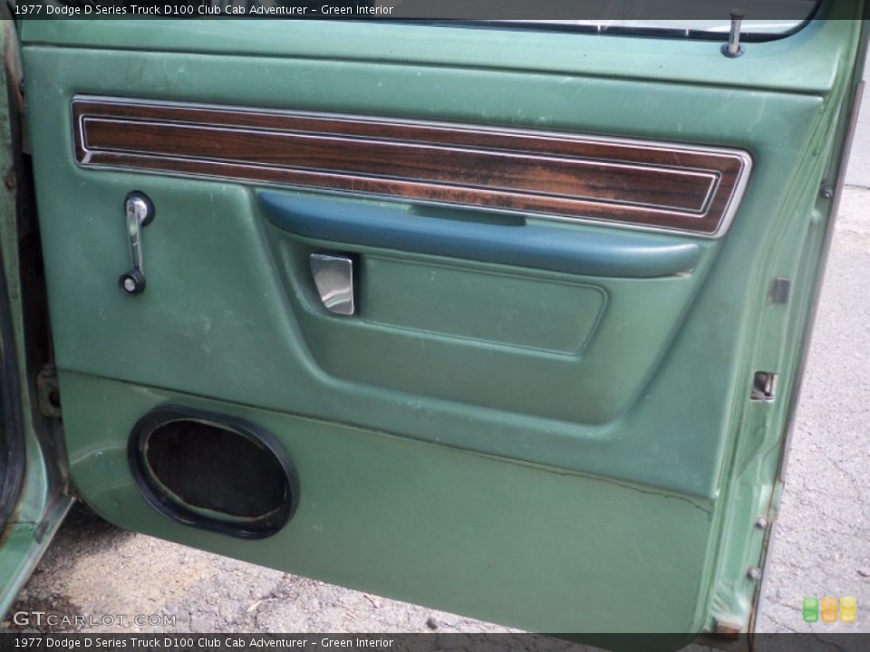 Green Interior Door Panel for the 1977 Dodge D Series Truck D100 Club Cab Adventurer #50394042