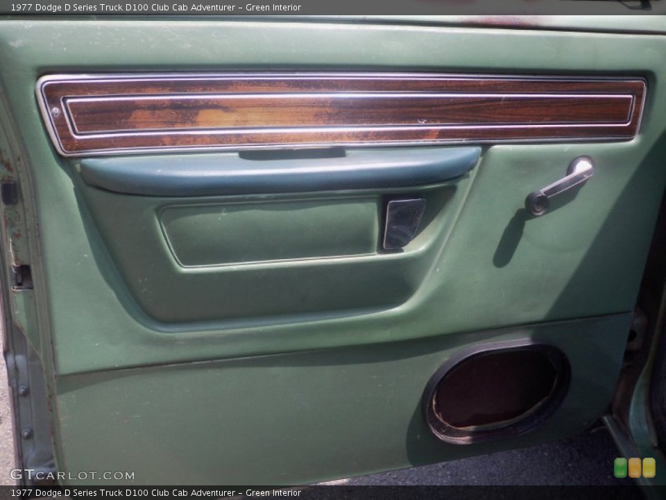 Green Interior Door Panel for the 1977 Dodge D Series Truck D100 Club Cab Adventurer #50394114