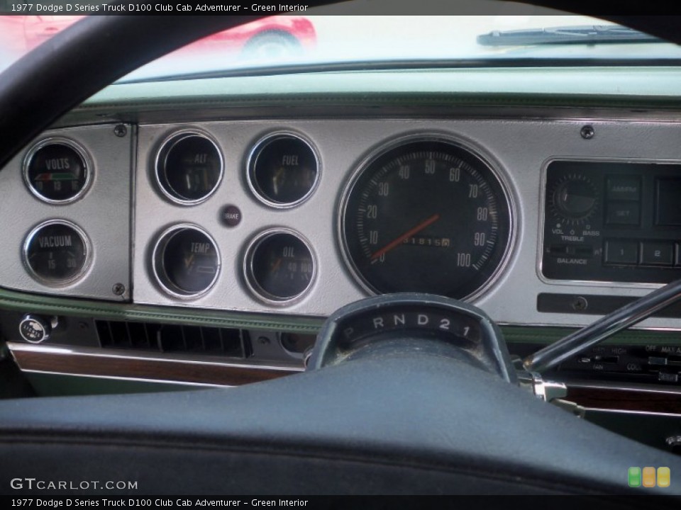 Green Interior Gauges for the 1977 Dodge D Series Truck D100 Club Cab Adventurer #50394300