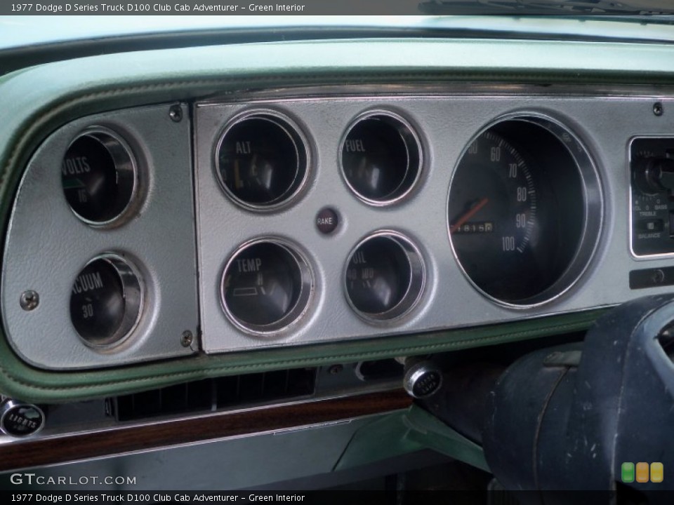 Green Interior Gauges for the 1977 Dodge D Series Truck D100 Club Cab Adventurer #50394315