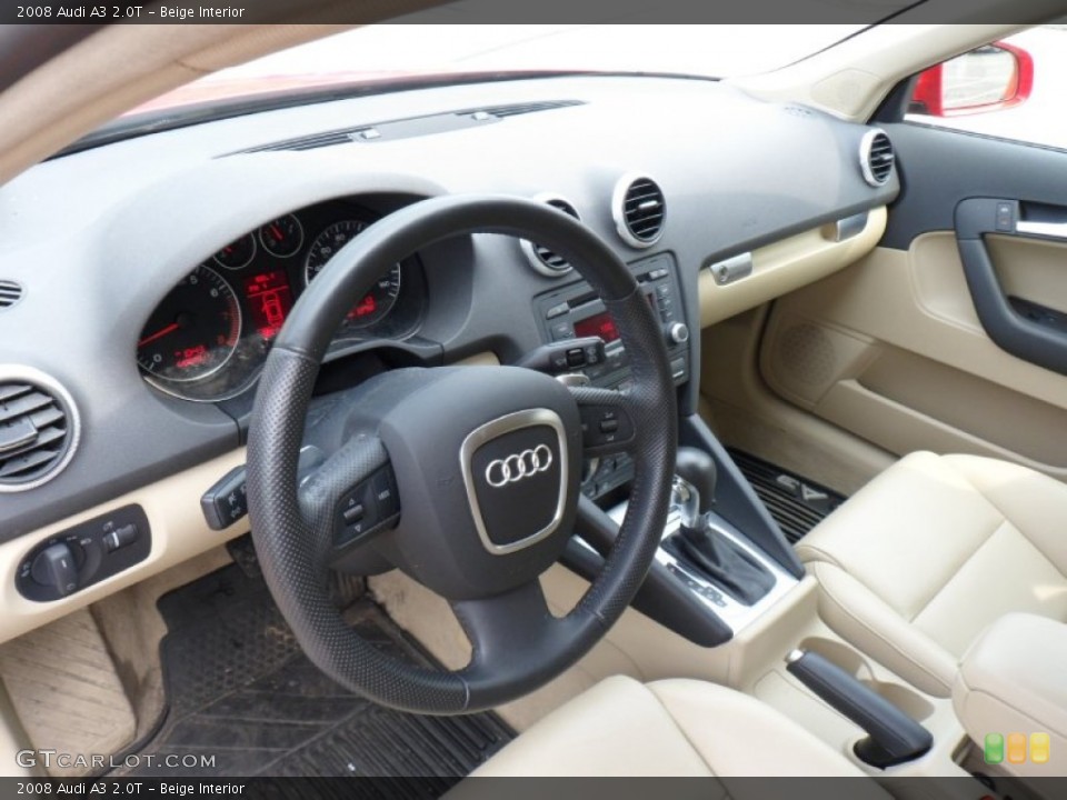 Beige Interior Prime Interior for the 2008 Audi A3 2.0T #50394954