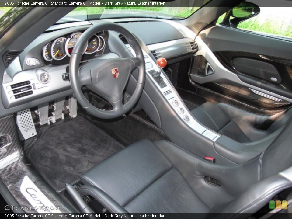 Dark Grey Natural Leather Interior Prime Interior for the 2005 Porsche Carrera GT  #50395150