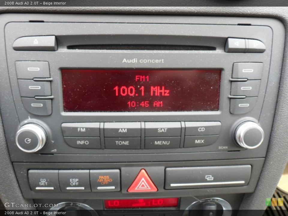 Beige Interior Controls for the 2008 Audi A3 2.0T #50395161