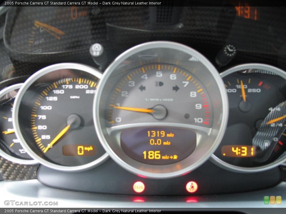 Dark Grey Natural Leather Interior Gauges for the 2005 Porsche Carrera GT  #50395242