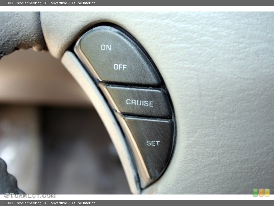 Taupe Interior Controls for the 2003 Chrysler Sebring LXi Convertible #50396061