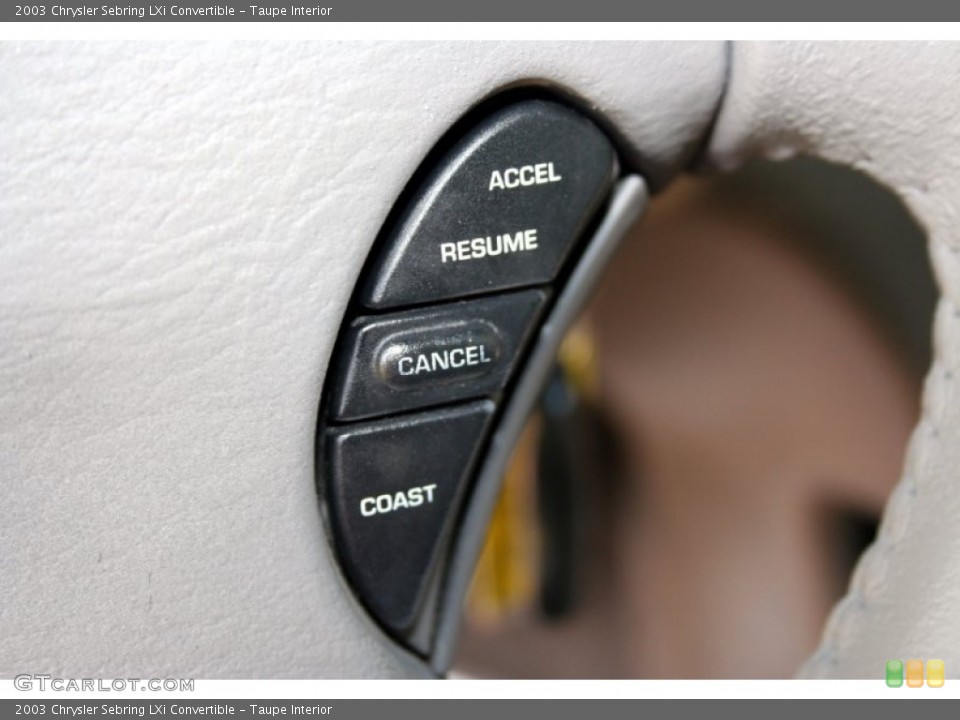 Taupe Interior Controls for the 2003 Chrysler Sebring LXi Convertible #50396073