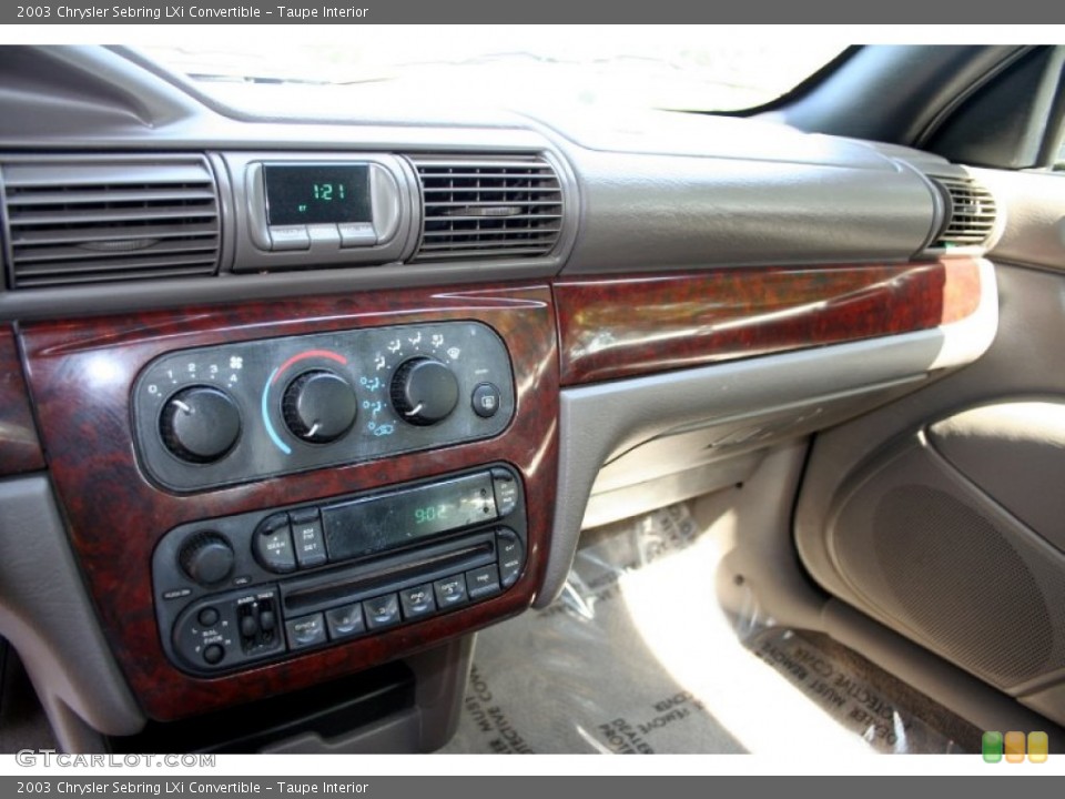 Taupe Interior Controls for the 2003 Chrysler Sebring LXi Convertible #50396103