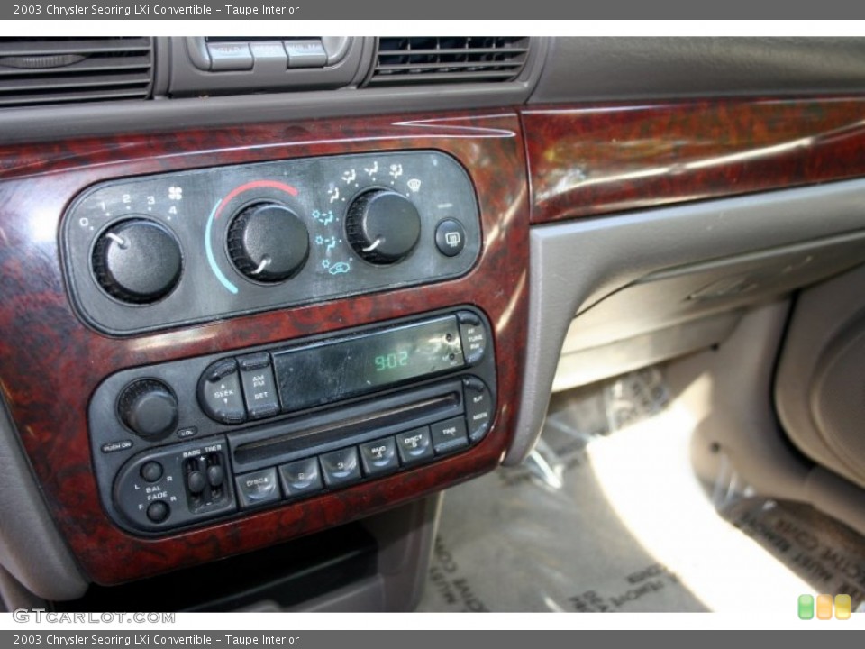 Taupe Interior Controls for the 2003 Chrysler Sebring LXi Convertible #50396118