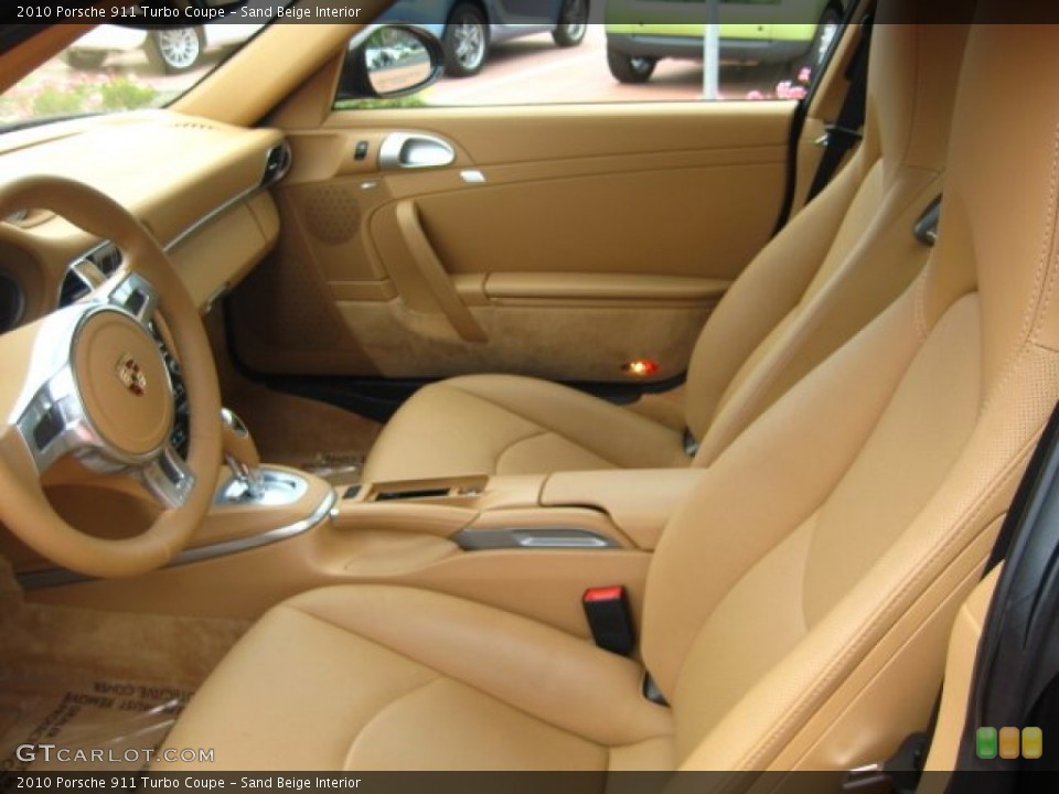 Sand Beige Interior Photo for the 2010 Porsche 911 Turbo Coupe #50396757