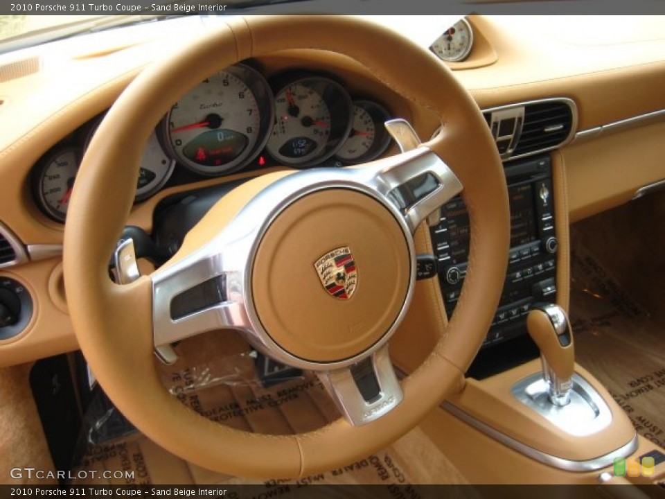 Sand Beige Interior Steering Wheel for the 2010 Porsche 911 Turbo Coupe #50396772