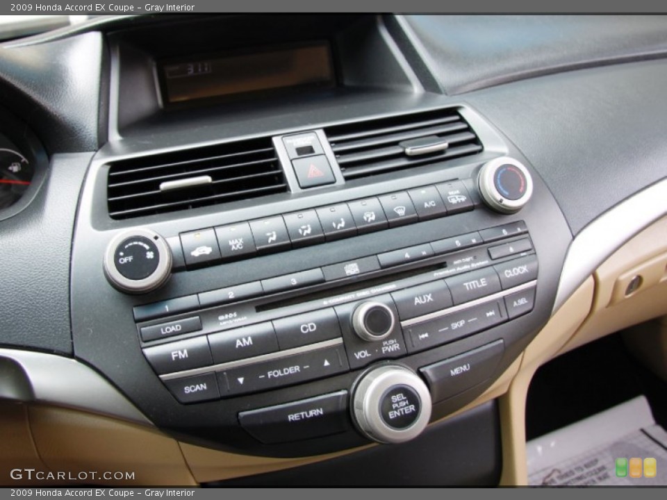 Gray Interior Controls for the 2009 Honda Accord EX Coupe #50398749