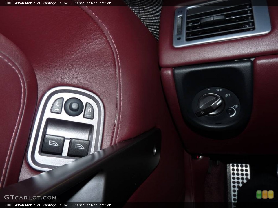 Chancellor Red Interior Controls for the 2006 Aston Martin V8 Vantage Coupe #50399610