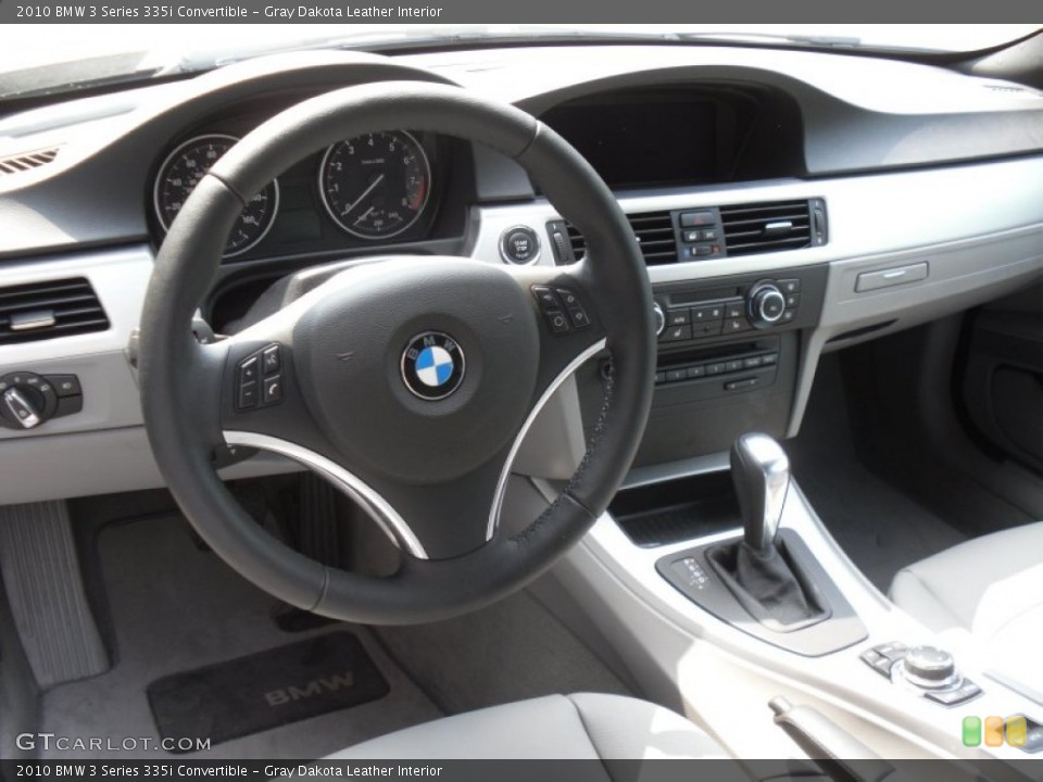Gray Dakota Leather Interior Dashboard for the 2010 BMW 3 Series 335i Convertible #50399769