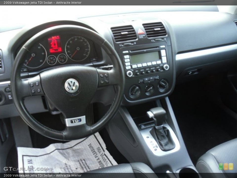 Anthracite Interior Photo for the 2009 Volkswagen Jetta TDI Sedan #50400228