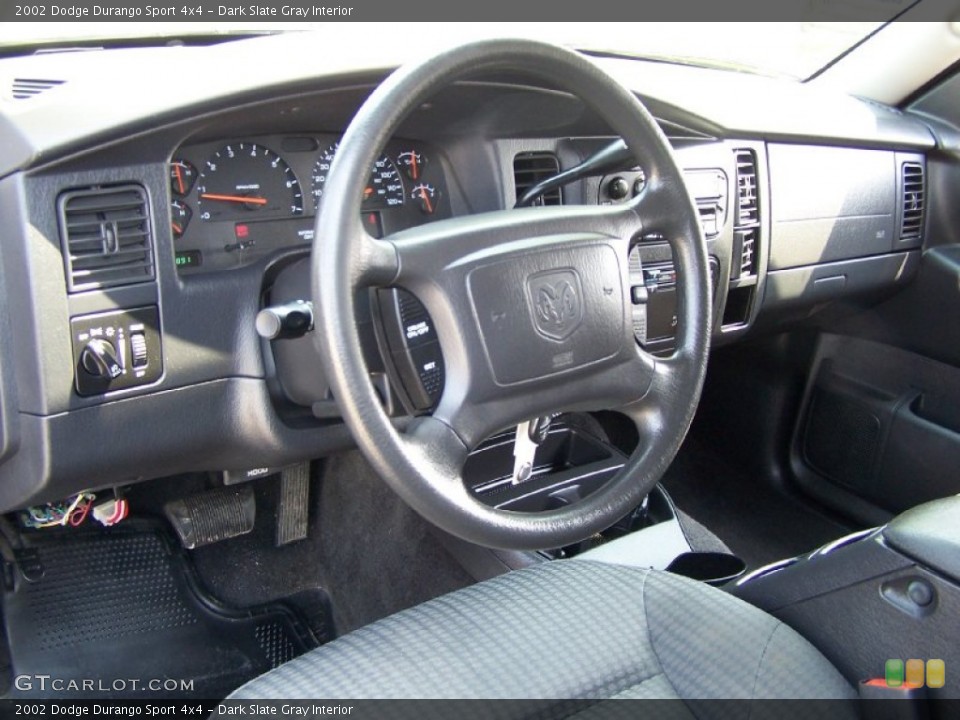 Dark Slate Gray Interior Dashboard for the 2002 Dodge Durango Sport 4x4 #50400294