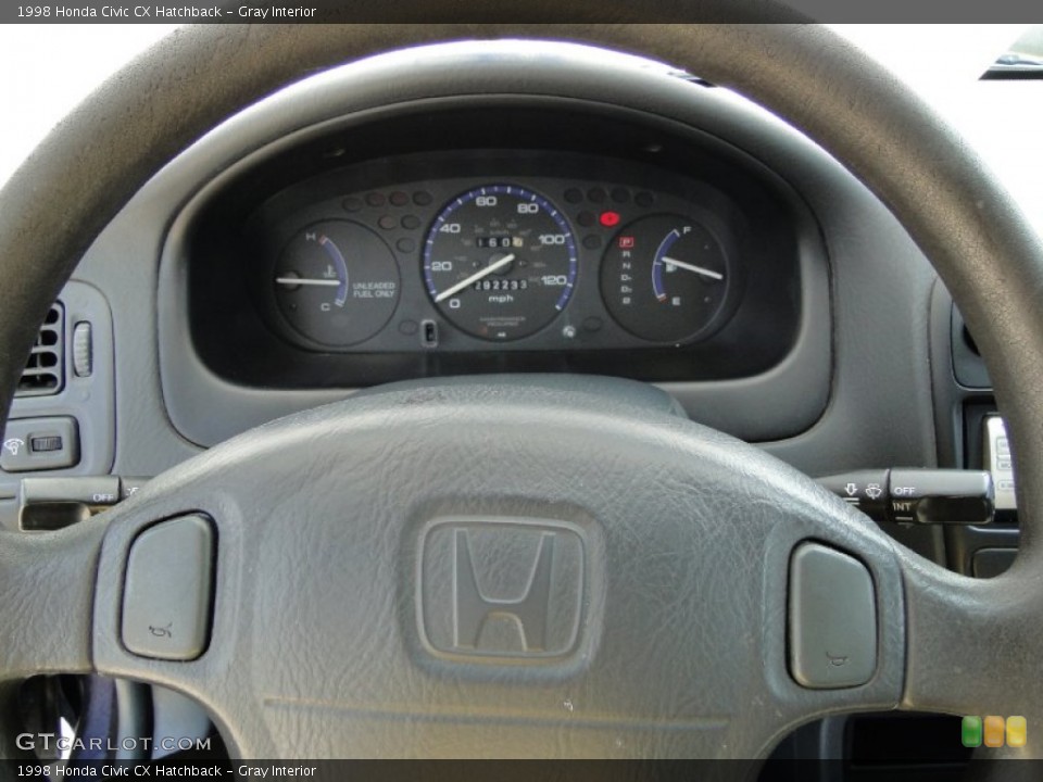 Gray Interior Steering Wheel for the 1998 Honda Civic CX Hatchback #50401747