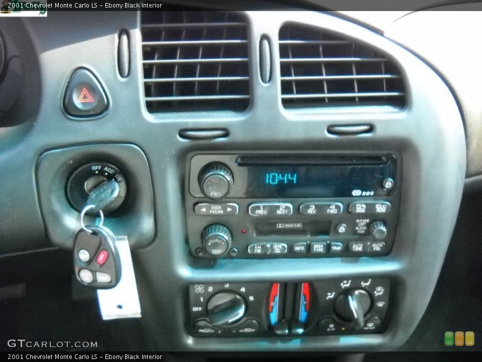 Ebony Black Interior Controls for the 2001 Chevrolet Monte Carlo LS #50402467