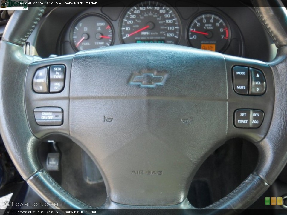 Ebony Black Interior Controls for the 2001 Chevrolet Monte Carlo LS #50402506