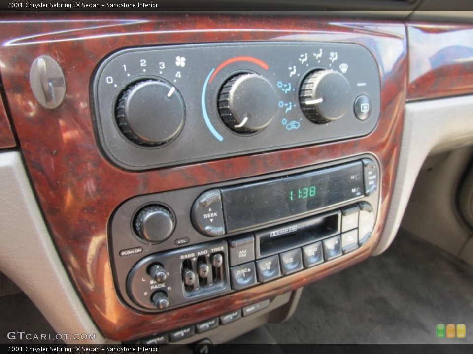 Sandstone Interior Controls for the 2001 Chrysler Sebring LX Sedan #50404023