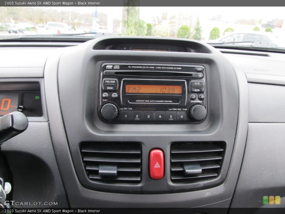 Black Interior Controls for the 2003 Suzuki Aerio SX AWD Sport Wagon #50406370