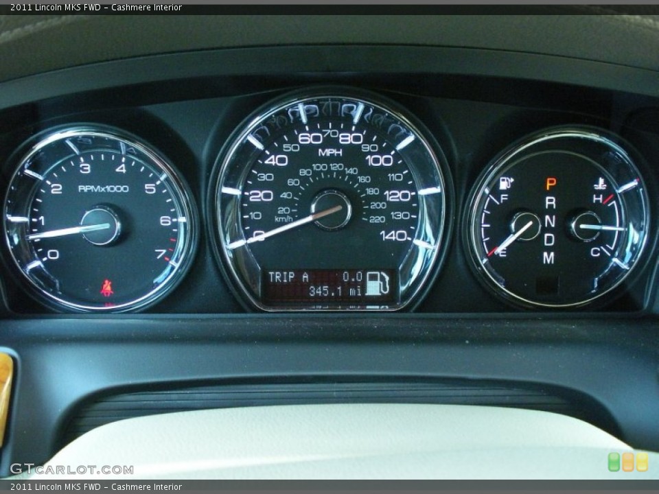 Cashmere Interior Gauges for the 2011 Lincoln MKS FWD #50410174
