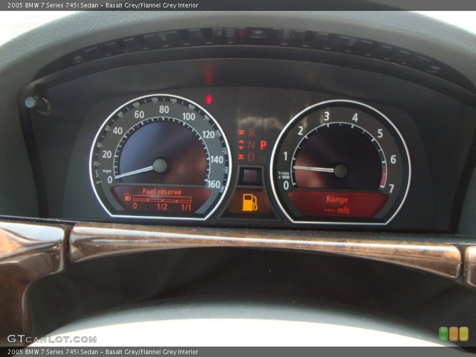 Basalt Grey/Flannel Grey Interior Gauges for the 2005 BMW 7 Series 745i Sedan #50412131