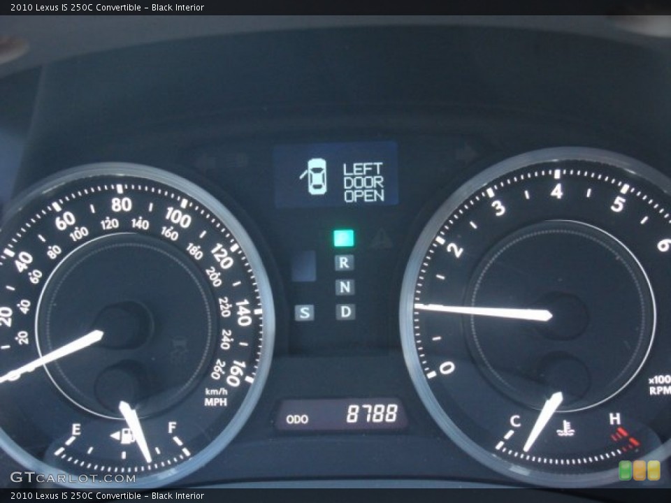 Black Interior Gauges for the 2010 Lexus IS 250C Convertible #50415214