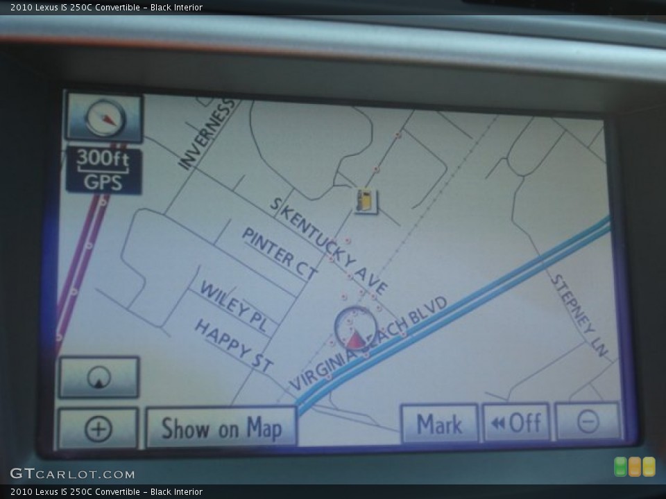 Black Interior Navigation for the 2010 Lexus IS 250C Convertible #50415232
