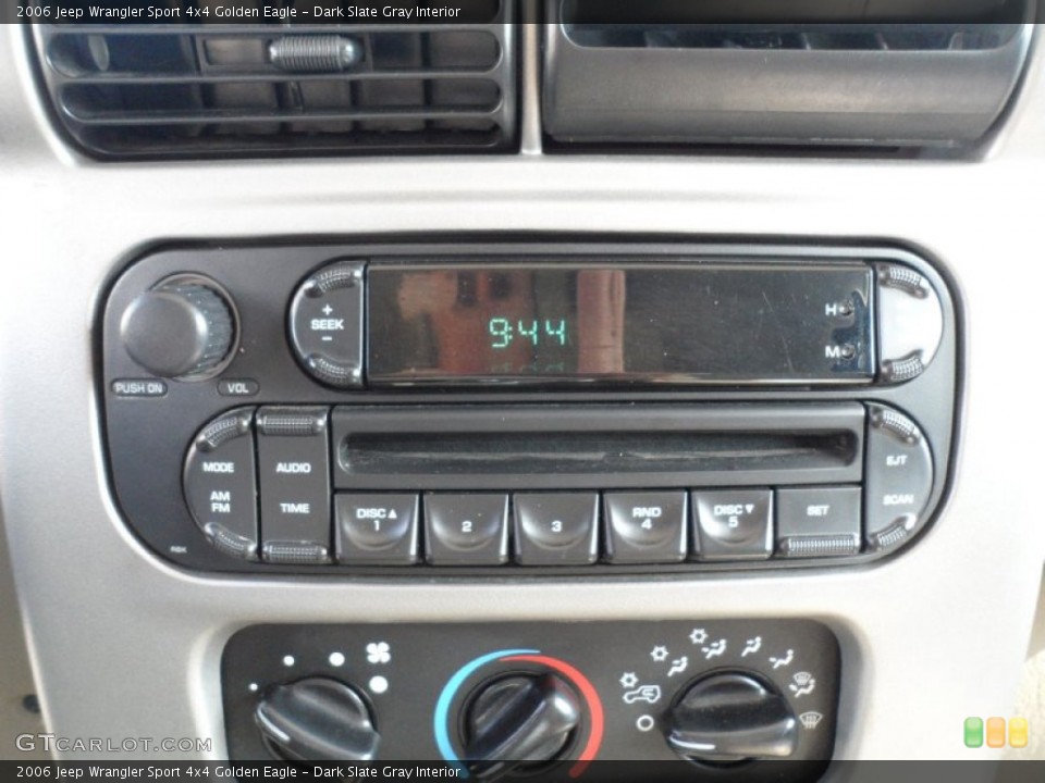 Dark Slate Gray Interior Audio System for the 2006 Jeep Wrangler Sport 4x4 Golden Eagle #50418494