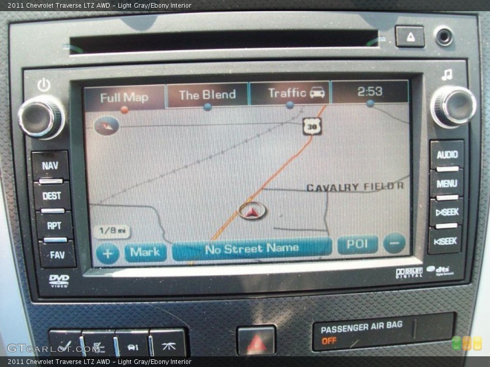 Light Gray/Ebony Interior Navigation for the 2011 Chevrolet Traverse LTZ AWD #50423800