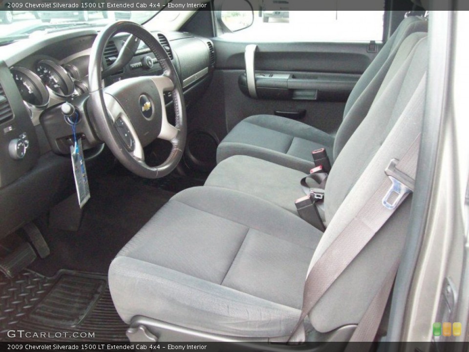 Ebony Interior Photo for the 2009 Chevrolet Silverado 1500 LT Extended Cab 4x4 #50424505