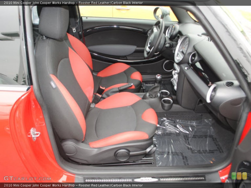 Rooster Red Leather/Carbon Black Interior Photo for the 2010 Mini Cooper John Cooper Works Hardtop #50424886