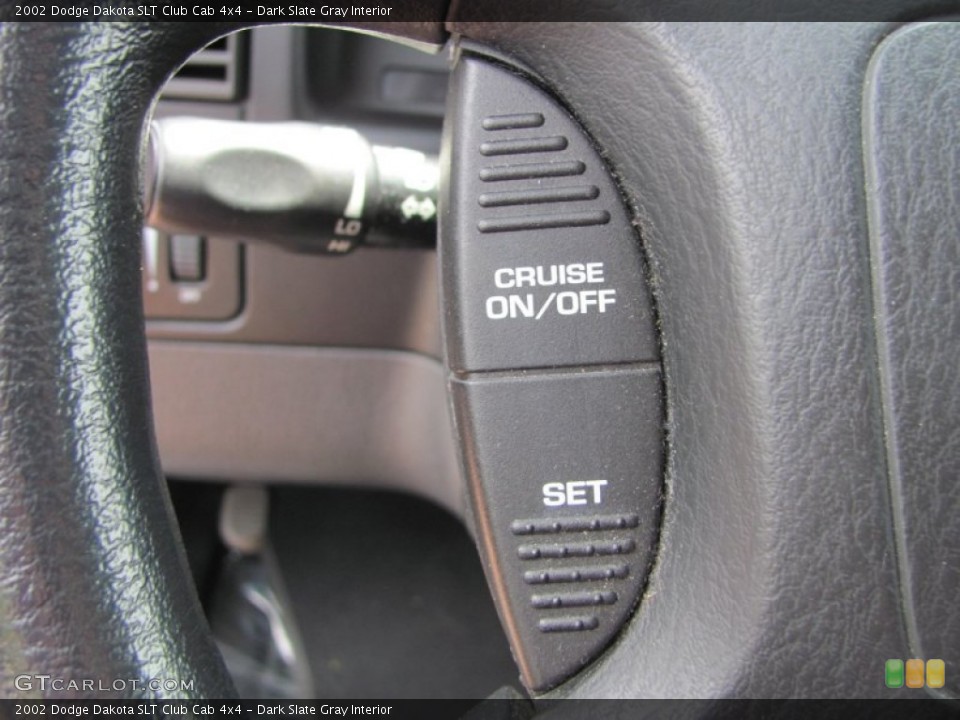 Dark Slate Gray Interior Controls for the 2002 Dodge Dakota SLT Club Cab 4x4 #50426329