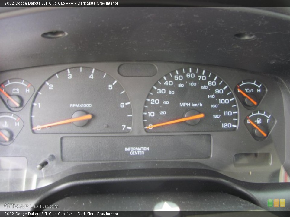Dark Slate Gray Interior Gauges for the 2002 Dodge Dakota SLT Club Cab 4x4 #50426360