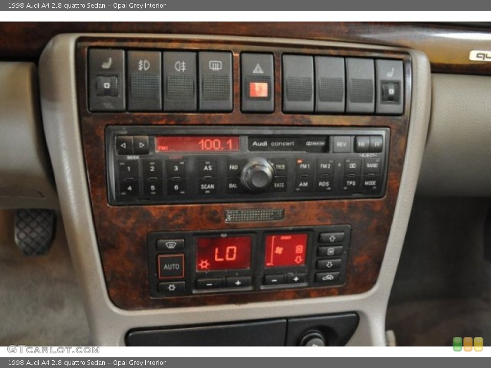 Opal Grey Interior Controls for the 1998 Audi A4 2.8 quattro Sedan #50427224