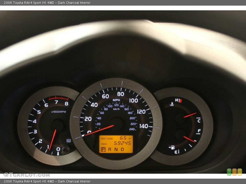 Dark Charcoal Interior Gauges for the 2006 Toyota RAV4 Sport V6 4WD #50440927