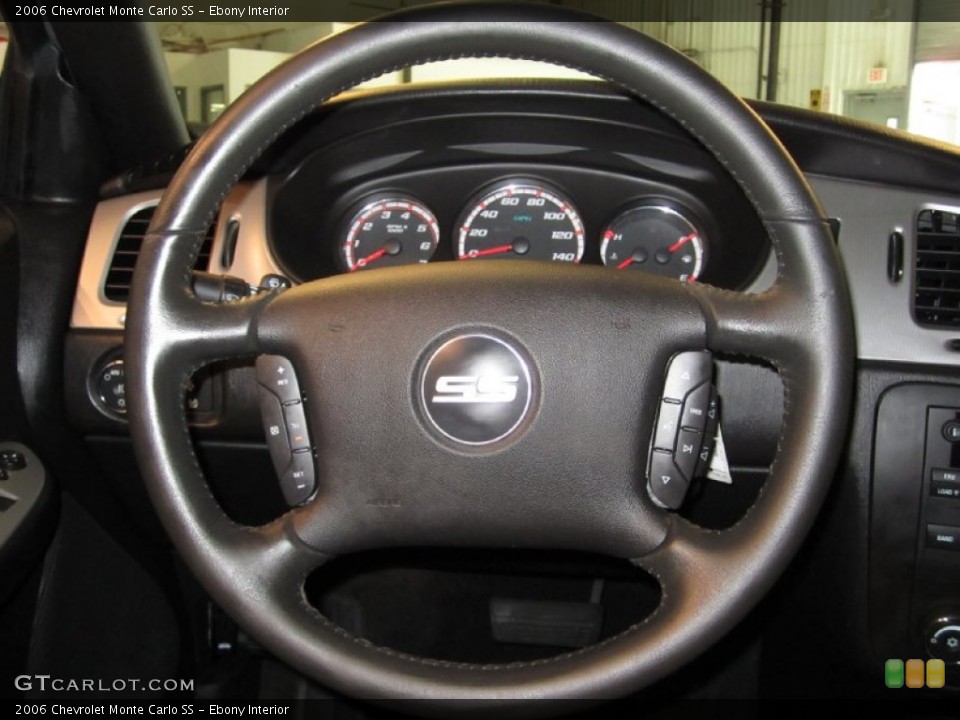 Ebony Interior Steering Wheel for the 2006 Chevrolet Monte Carlo SS #50441545