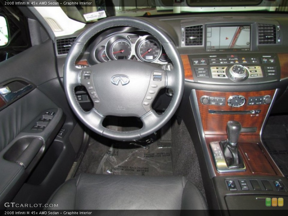 Graphite Interior Dashboard for the 2008 Infiniti M 45x AWD Sedan #50443712