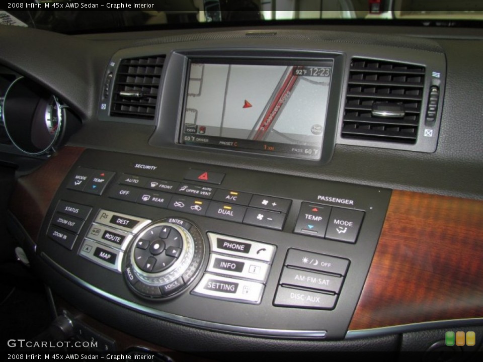 Graphite Interior Navigation for the 2008 Infiniti M 45x AWD Sedan #50443730
