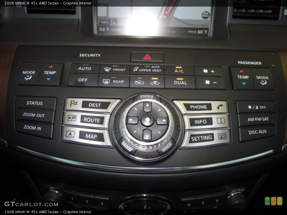Graphite Interior Controls for the 2008 Infiniti M 45x AWD Sedan #50443745