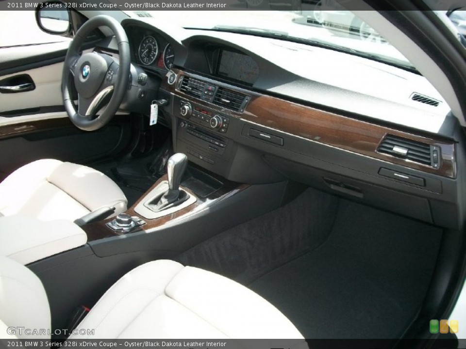 Oyster/Black Dakota Leather Interior Dashboard for the 2011 BMW 3 Series 328i xDrive Coupe #50445168