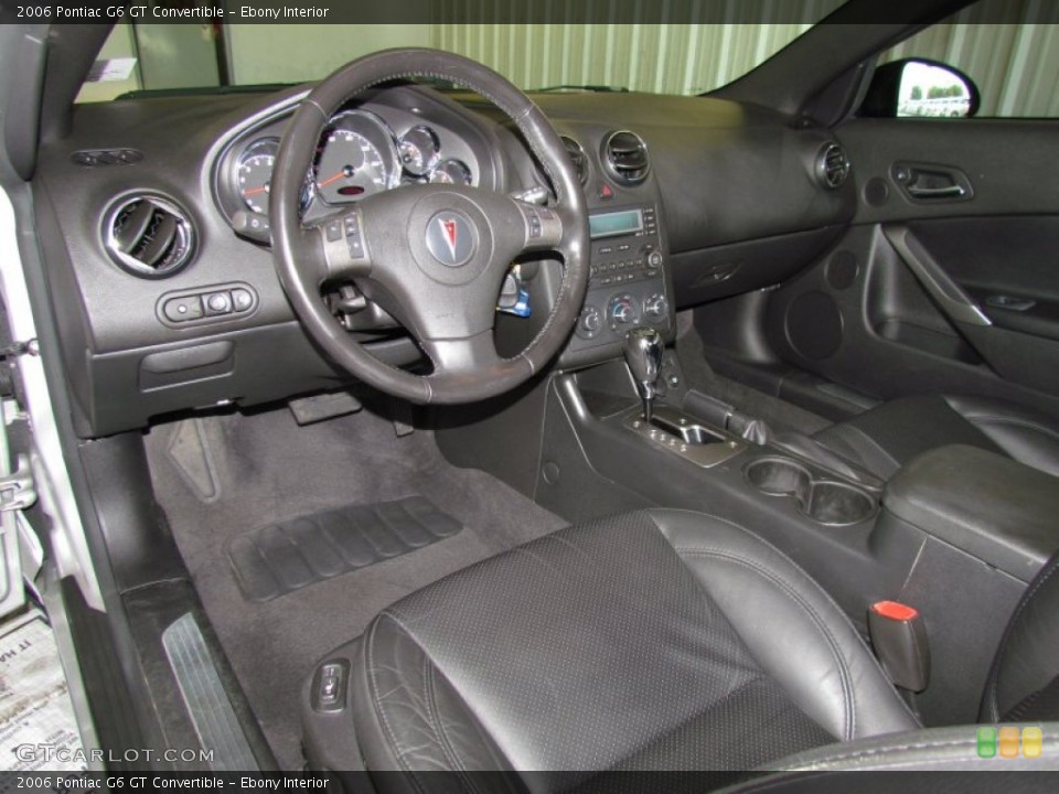Ebony Interior Prime Interior for the 2006 Pontiac G6 GT Convertible #50446006
