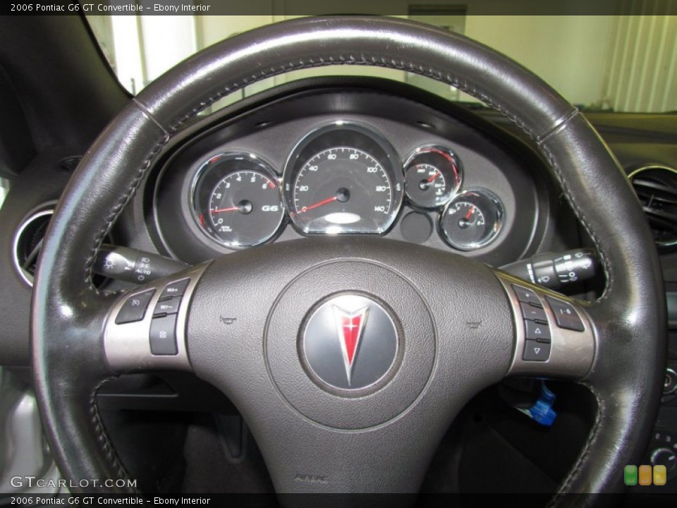 Ebony Interior Steering Wheel for the 2006 Pontiac G6 GT Convertible #50446022