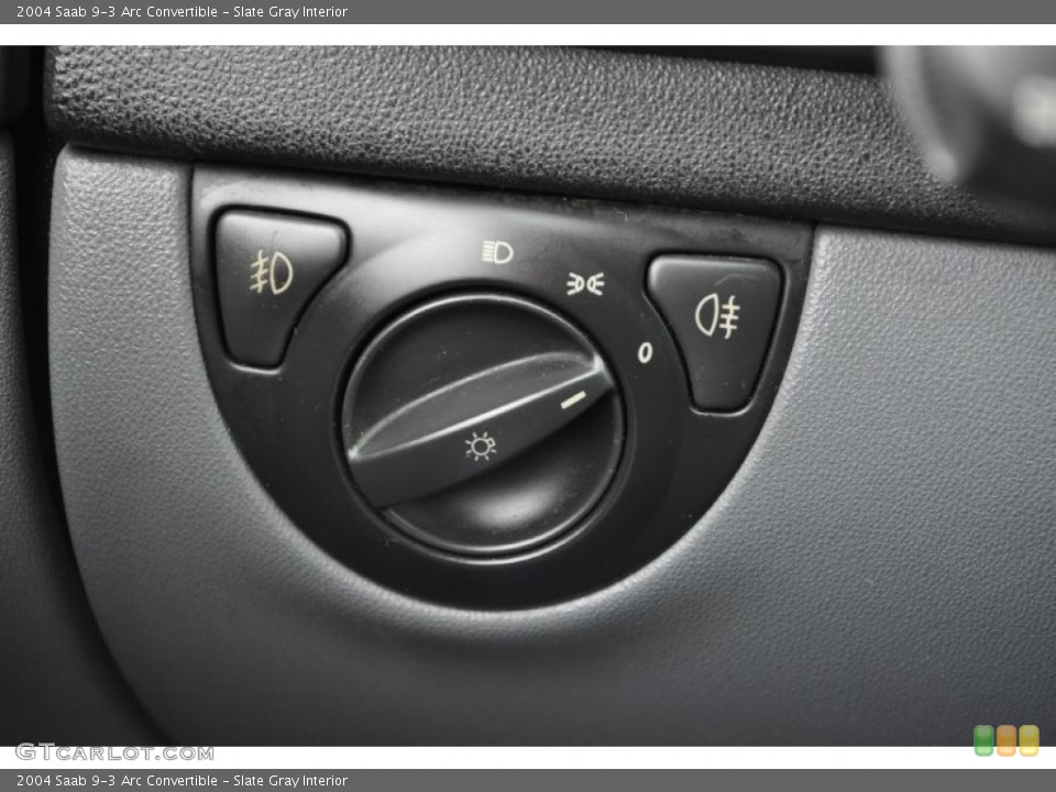 Slate Gray Interior Controls for the 2004 Saab 9-3 Arc Convertible #50446223
